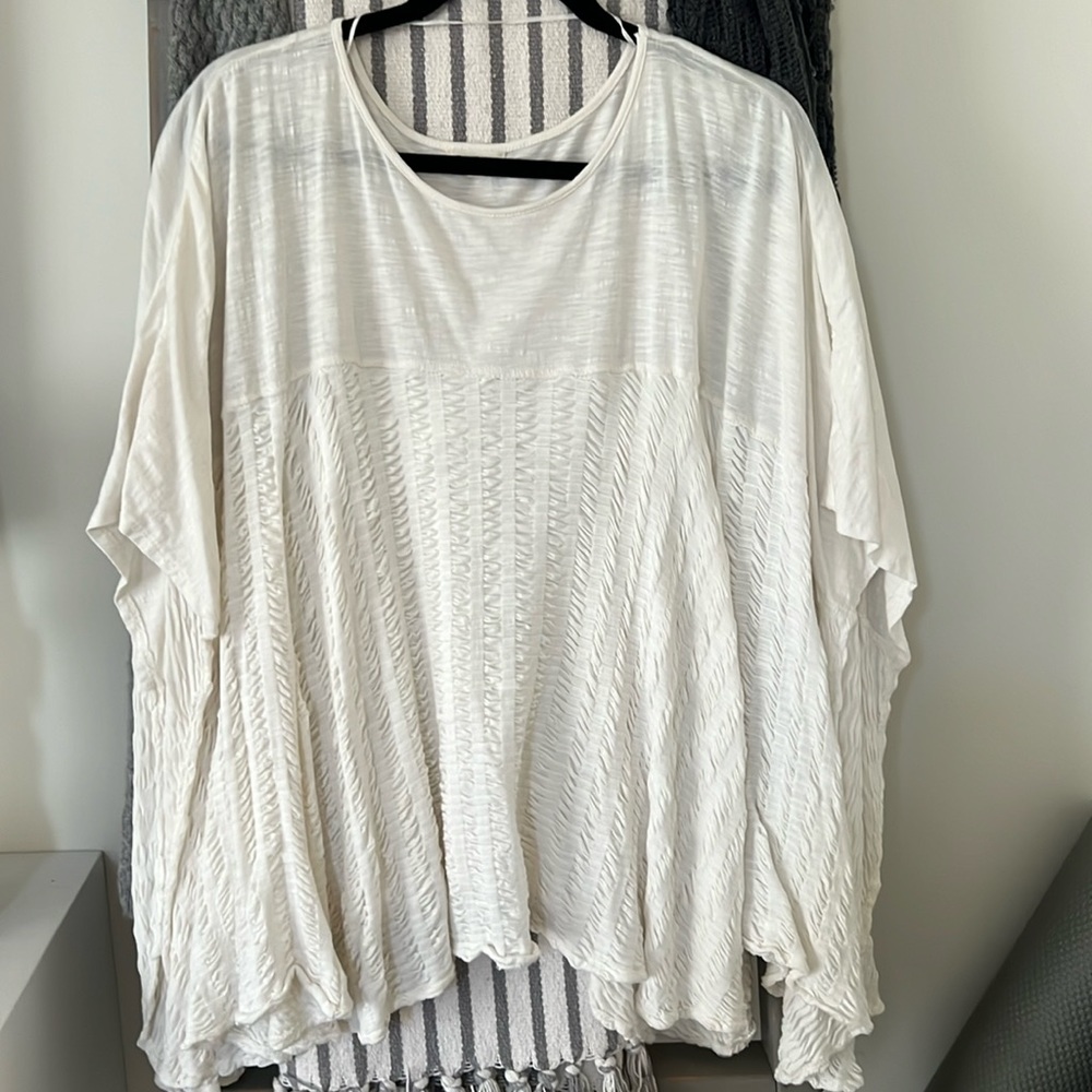 World Market oversized floaty cream top